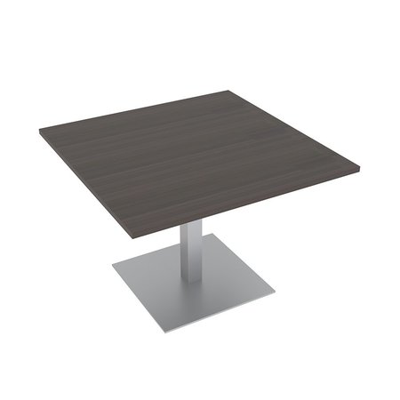 Square 42in. Meeting Table, Square Metal Base, Conference Table, Harmony Series, Black Oak -  SKUTCHI DESIGNS, HAR-SQ-42-SQ-XD1025